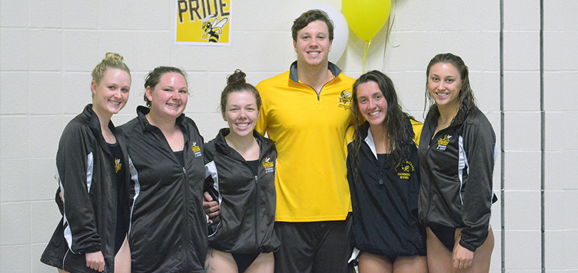 Seniors Courtney Severns, Sarah Gattis, Nicole Gladdish, Tyler Thompson, Lena Kortis and Jordyn Miller