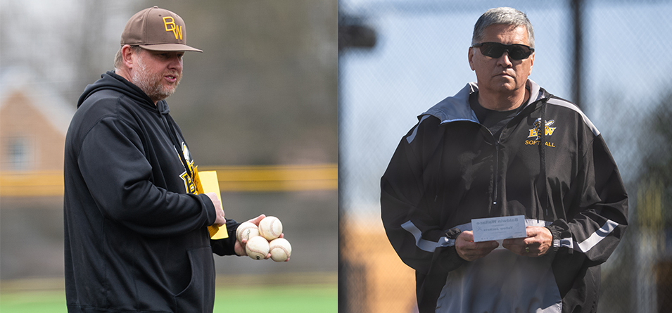 Baseball Head Coach Brian Harrison and Softball Head Coach Tom Spencer (Photos Courtesy of Erik Drost '11)