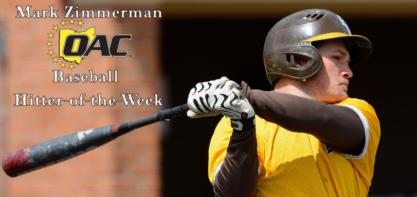 Zimmerman Earns Third Career OAC Hitter-of-the-Week Honor