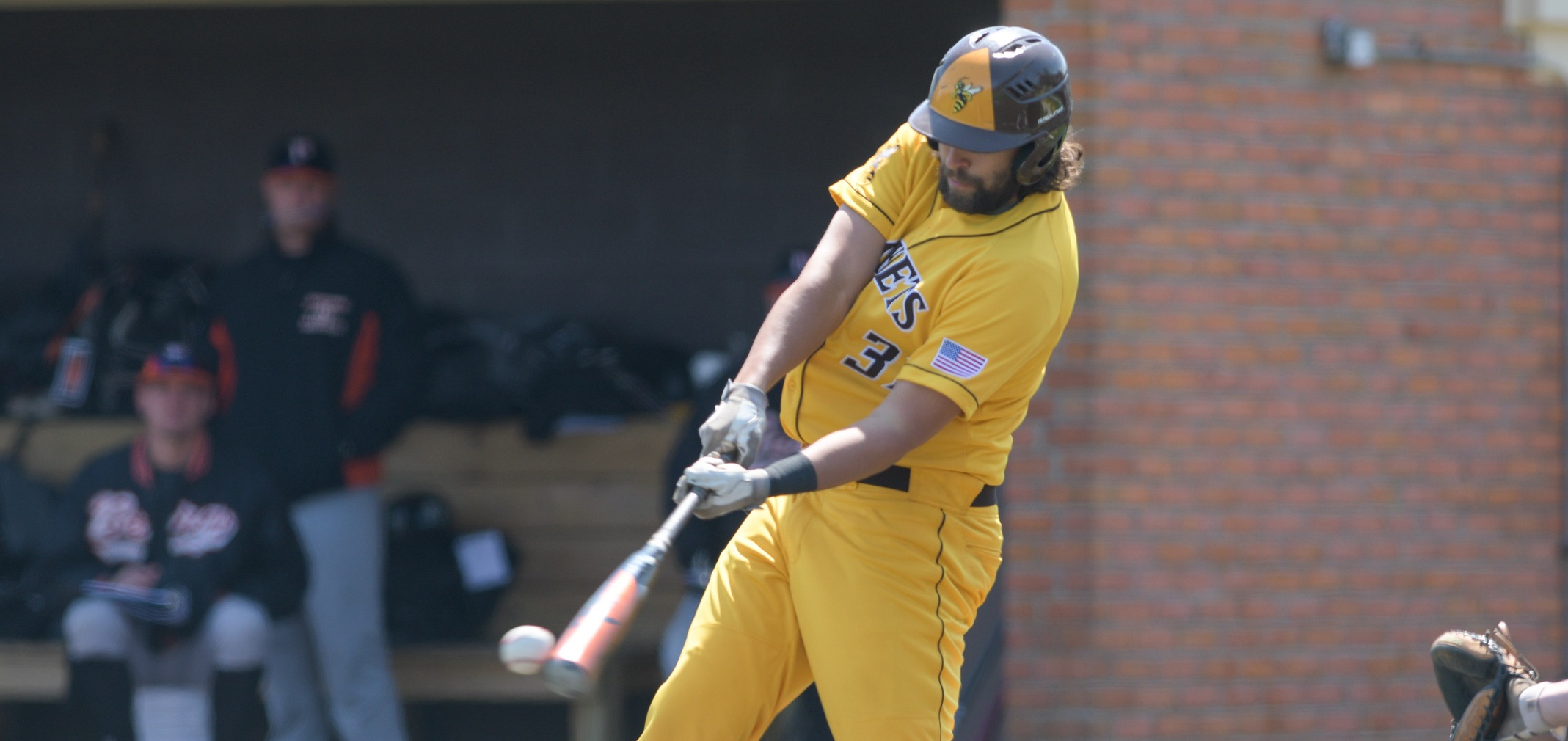 Senior first baseman Philip Wells drove in three runs in the victory over Oberlin (Photo courtesy of Jesse Kucewicz)