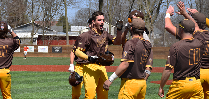 Luke Vonderhaar after his first homerun