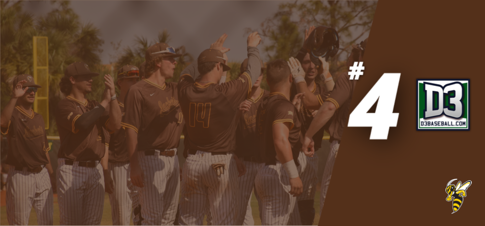 Baseball Ranked No. 4 in the Latest D3baseball.com Poll