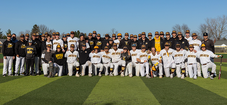 Head Coach Brian Harrison on the far left won his 500th career game (Photo Courtesy of Anna Haberstro ' 24)