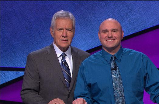 Matt Kish '03 with Alex Trebek