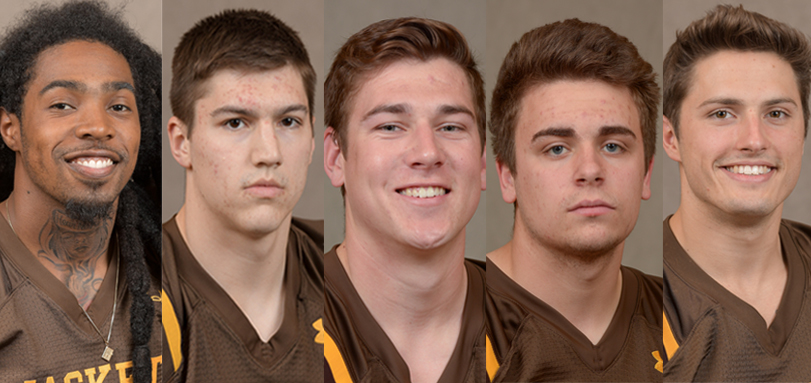 2018 Team Captains Ty Fields, Andrew Groves, Jake Hudson, Josh Liberati and Rob Wolfington