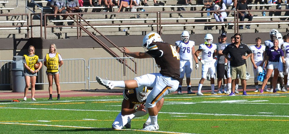 Jimmy Marshall hits career-long and game-winning 42-yard field goal
(Photo courtesy of Nancy Krettlin)