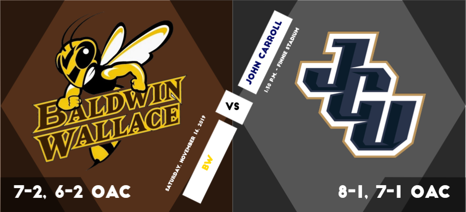 Football Hosts #10 John Carroll in Regular Season Finale and 31st Cuyahoga Gold Bowl Game