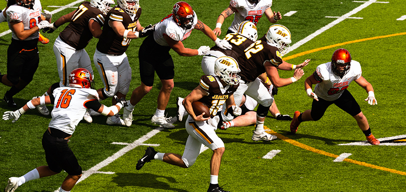 Jack Gibbons rushed for a career-high 103 yards (Dustin Johnson '24)