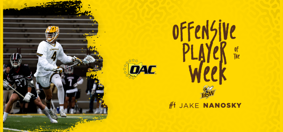 Nanosky Earns Second Career OAC Men&rsquo;s Lacrosse Player of the Week Honors