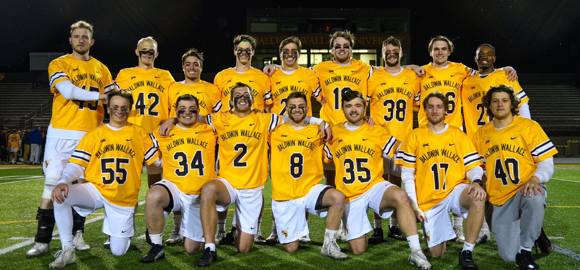 Pictured Seniors, Top Row (left to right): Clay Kolke, Adam Blose, Declan Tubbs, Kyler Byerly, Richie Roskoph, Olin Ferguson, Zach Marinello, JT Schroeder, and Brian Saulsberry, Bottom Row (left to right): Jake Branton, Joe Storner, Jonas Aquilla, Zach Noll, Ethan Rutowski, Neil Randall, and Kaleb Delaney (photo courtesy of Kevin Wilker ?26)