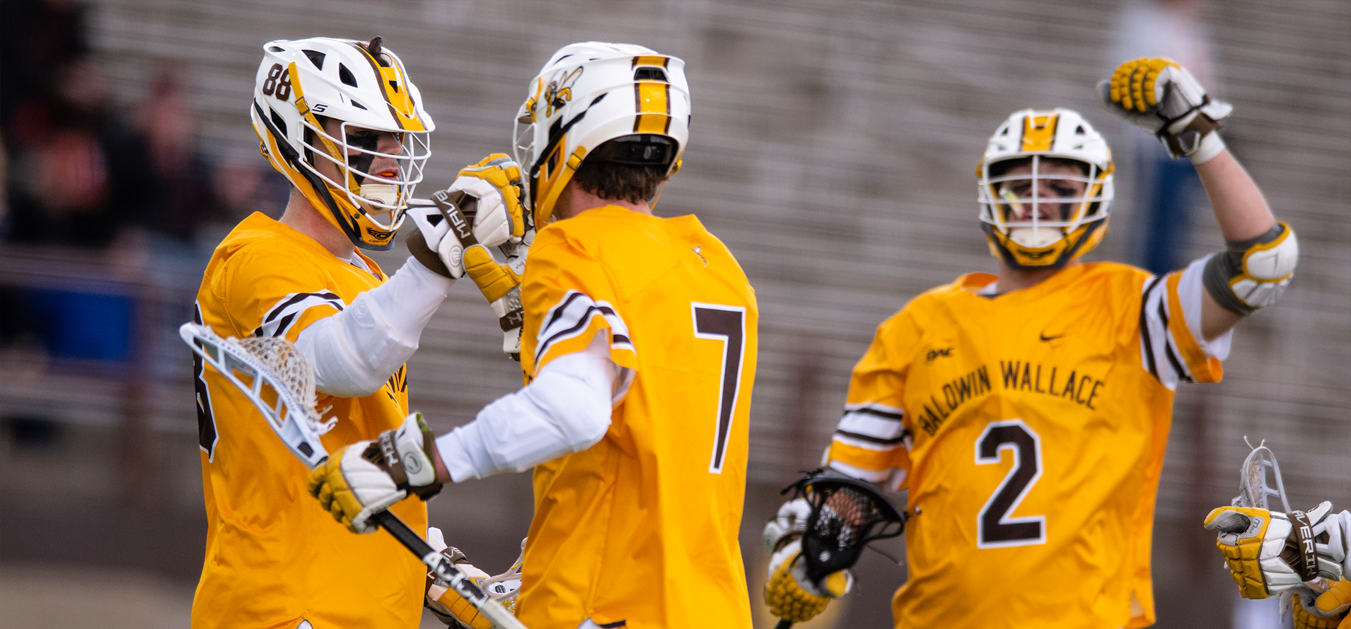 Kyler Byerly, Bennet Trout, and Jonas Aquilla celebrating (photo courtesy of Erik Drost '11)
