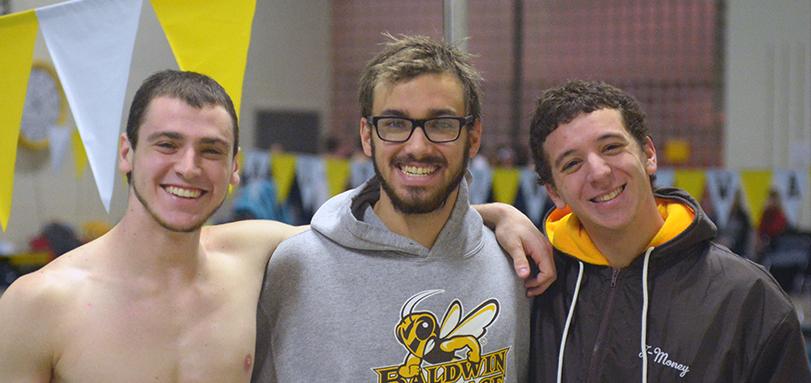 Seniors Jon Levin, Jacob Burk and Taylor Elgart