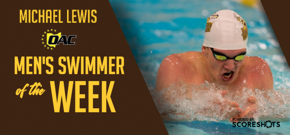 Lewis Garners First Career OAC Men&rsquo;s Swimming and Diving Weekly Honor
