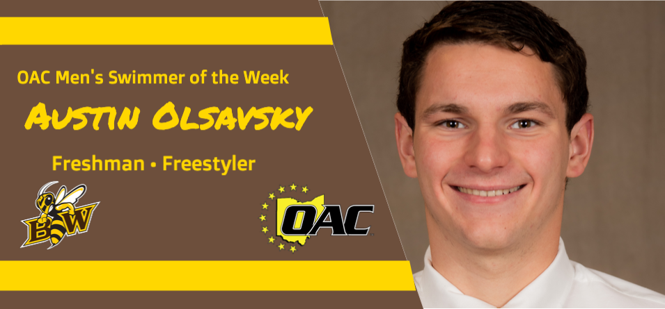 Olsavsky Garners First Career OAC Men&rsquo;s Swimmer of the Week Accolade