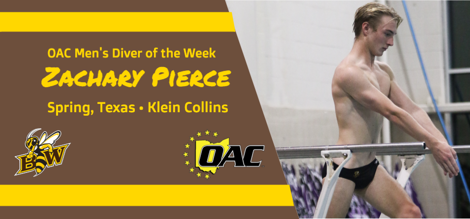 Pierce Garners First Career OAC Men&rsquo;s Diver of the Week Accolade