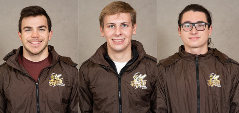 Seniors Matthew Bitt, Conner Hartup and Michael Morsch