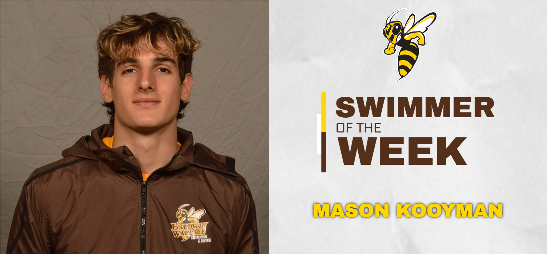Kooyman Receives First Career OAC Men's Swimmer of the Week Award