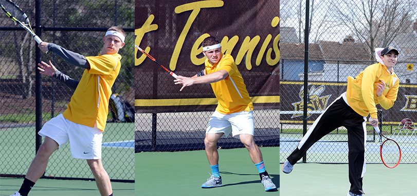 Senior All-OAC and Academic All-OAC players Peter Harris, Doug Ganim and Kyle Patterson