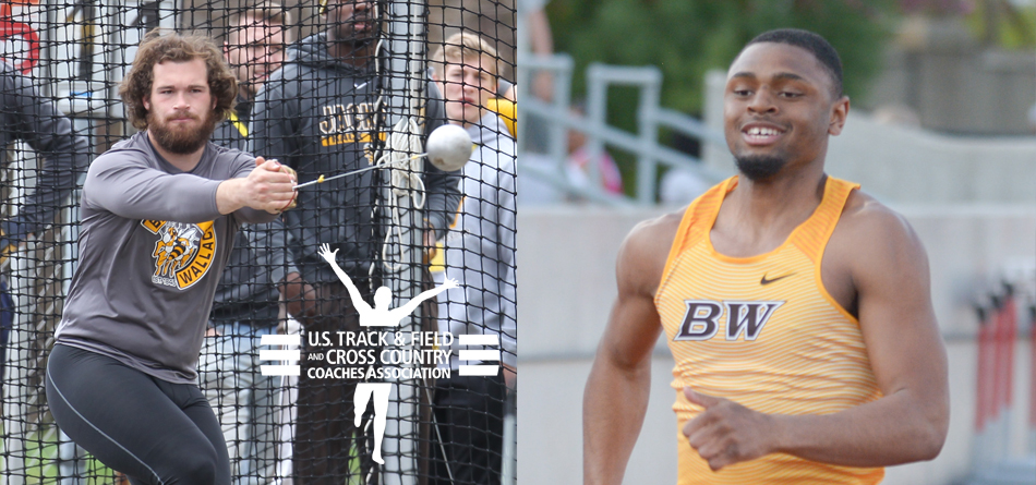 Senior All-OAC thrower Zak Dysert and senior indoor All-American sprinter Jordan Leverette (Dysert photo courtesy of John Reid)