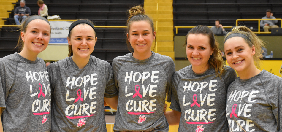 Seniors from left to right: Kara Marshall, Riley Schill, Hannah Fecht, Tiffany Bentler, Kasey Hughes (Photo courtesy of Brittany Webb)