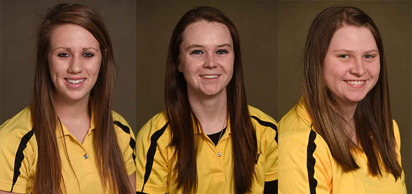 Seniors Laura Vidmar, Nikki Gannon and Shannon Stamper