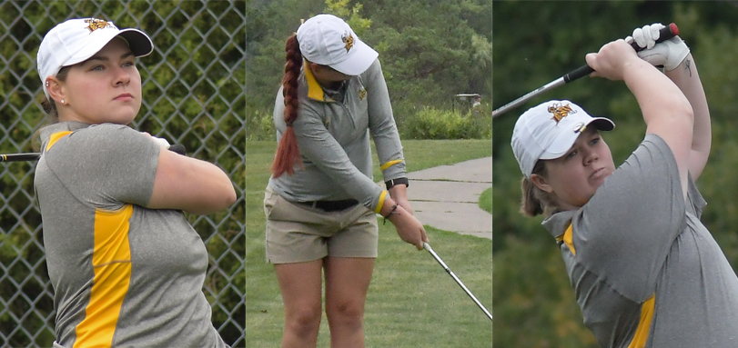 Senior Grace Magee, junior Emily Hunt, senior Erinn Maynard