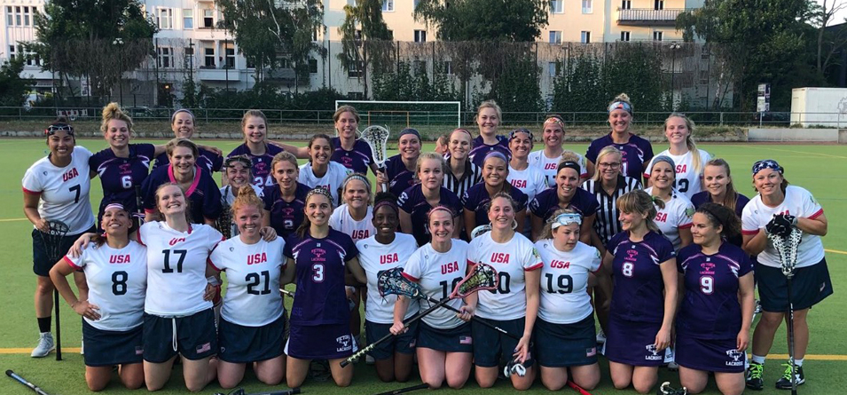 Senior All-OAC midfielder Megan Patrick with her Team USA teammates