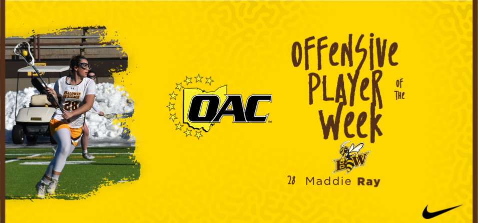 Ray Earns First Career OAC Women&rsquo;s Lacrosse Offensive Player of the Week Honors