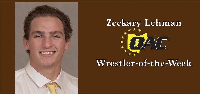 Lehman Earns First Career OAC Wrestler of the Week Honor