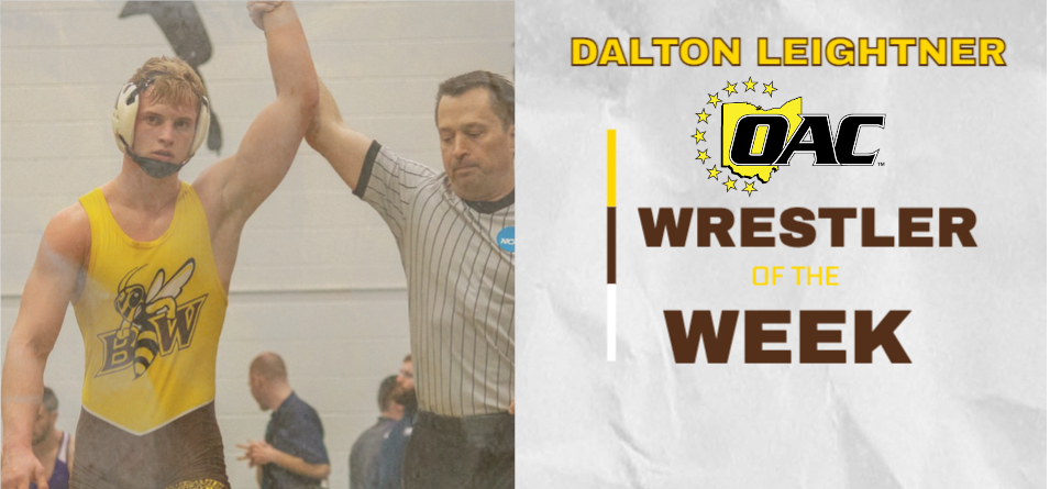 Leightner Garners Third Career OAC Wrestler of the Week Honor
