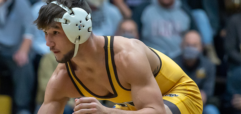 Zak Anderson won by pinfall vs. NCAA Division I Michigan State (Photo Courtesy of Anna Habestro '22)