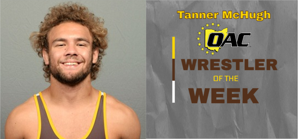 McHugh Garners First Career OAC Wrestler of the Week Accolade