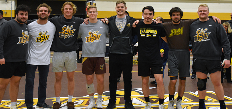 Seniors Dominic Shelley, Tanner McHugh, Dalton Leightner, Kevin Kelly, Quinton Kelly, Aidan Cardaman, Stanley Bleich and Jarod Miller (Photo Courtesy of Brittany Webb '23)