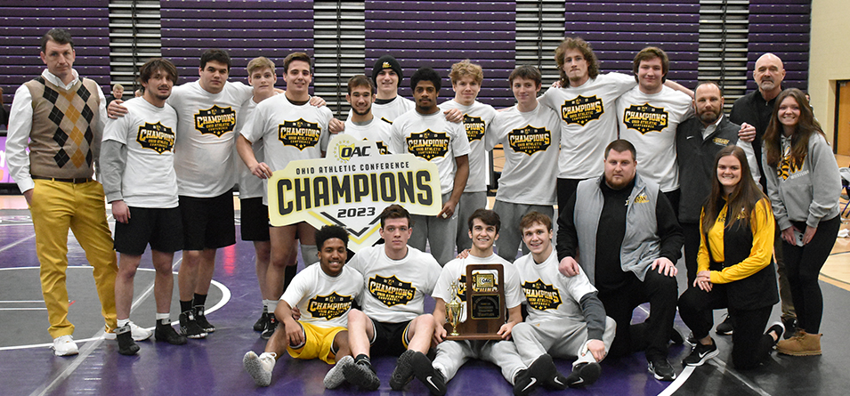 No. 4 Men&rsquo;s Wrestling Wins Third Straight OAC Championship