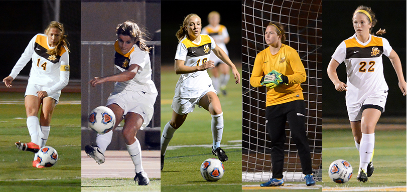 Kelly Gough, Rachel Bender, Anna Poptic, Emily Tallmadge and Kadi Tucker