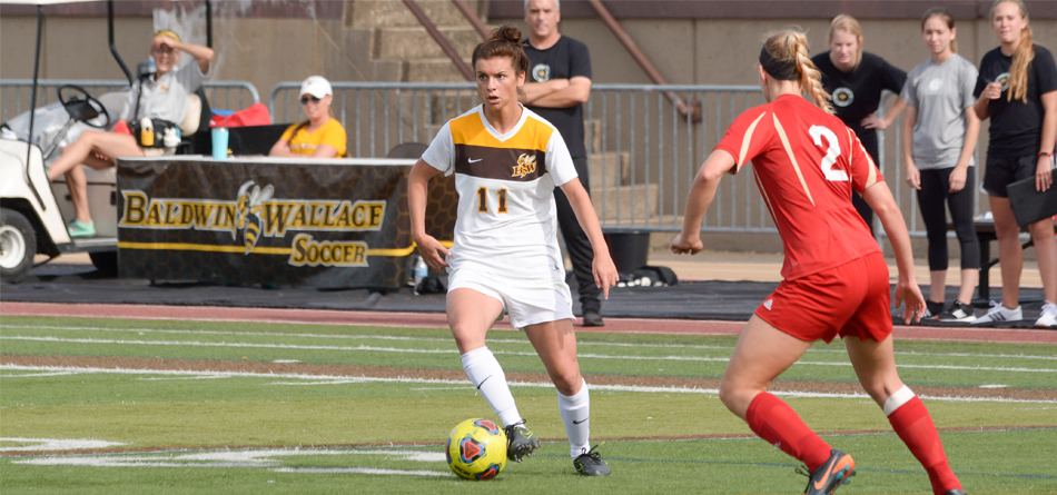 Senior All-OAC forward Rachel Bender scored the game-winning goal and assisted on another in BW's 2-1 win over Frostburg St. (Md.)