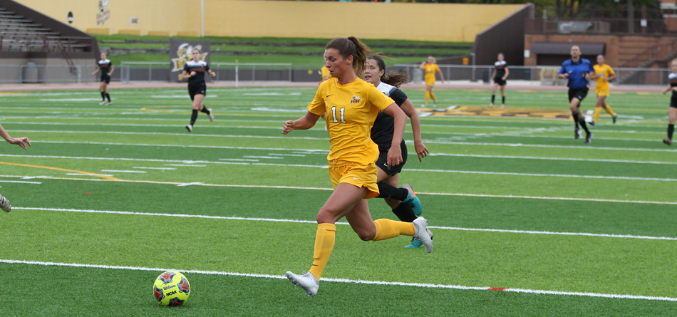 Senior three-time All-OAC and Academic All-OAC forward Rachel Bender scored BW's lone goal in a 5-1 loss to Ohio Northern (Photo courtesy of John Reid)