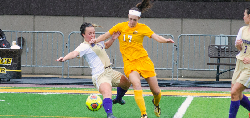 Sophomore midfielder Kaitlin McGuire scored her first collegiate goal in BW's 3-2 win over Albion (Photo courtesy of Lori Kumorek)